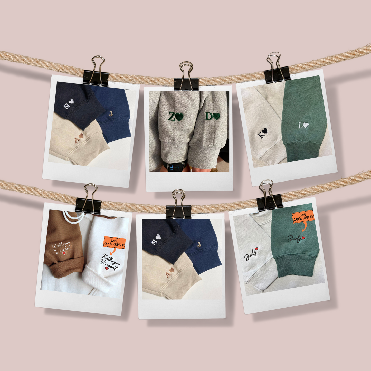 Cute Crocodile x Monkey Custom Embroidered Matching Hoodies For Couples